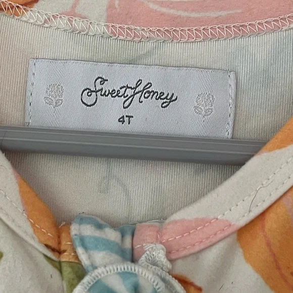 Sweet Honey Girls 4Y Pumpkin Zipper Pajamas Lounge Layette Romper - Picture 6 of 10